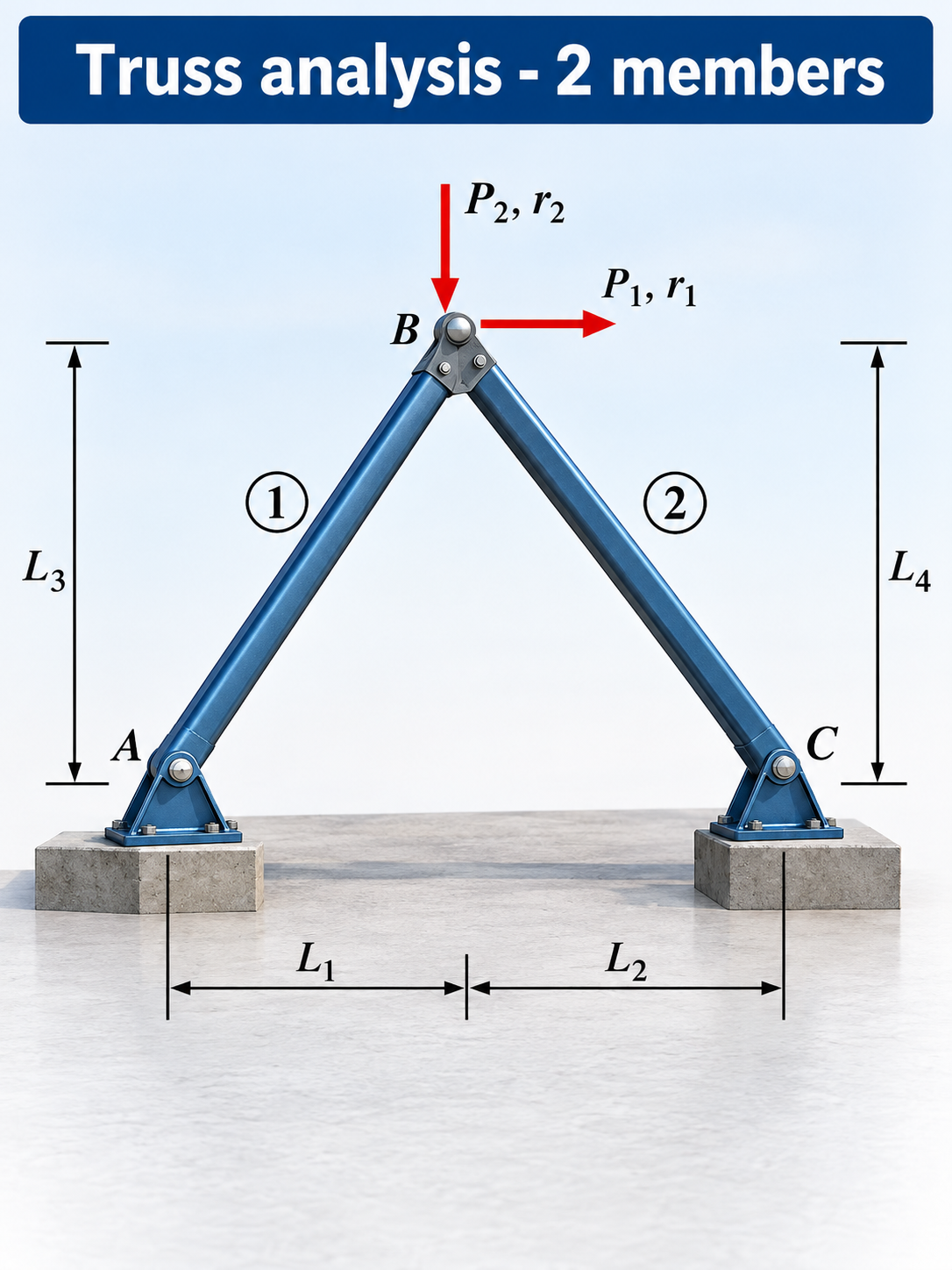 Truss analysis - 2 members